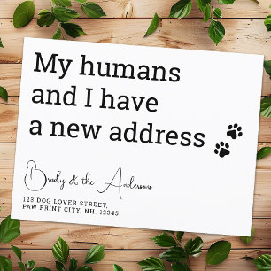 Carte Postale Amusant Animal De Compagnie Nouvelle Adresse Nous