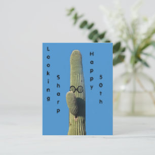 Carte Postale Amusant Anniversaire Souhaits Cactus Humour