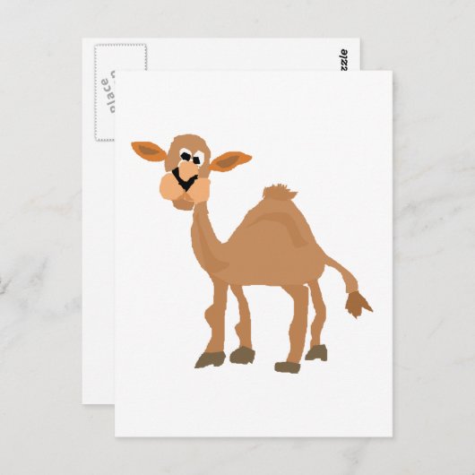 Carte Postale Amusant Art de Camel Primitif (Devant / Derrière)