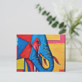 Carte Postale Amusant Artsy Abstrait Little Elephant (Debout devant)
