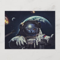 Amusant astronaute Shorthair Chat en Spa