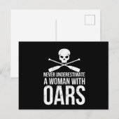 Carte Postale Amusant Aviron Canoë Cadeau Kayak Rafting (Devant / Derrière)