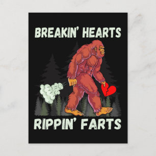 Carte Postale Amusant Bigfoot Breakin Hearts Rippin Farts