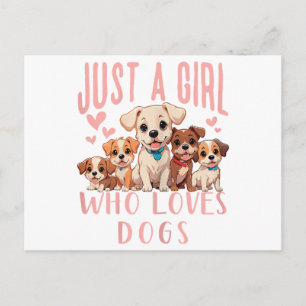 Carte Postale Amusant Chiot Mignon Amoureux Des Chiens - Juste U