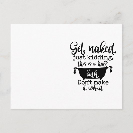 Carte Postale Amusant Conception De Salle De Bains Pour Votre Dé (Devant)