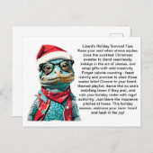 Carte Postale Amusant Conseils De Survie De Vacances D'Un Lizard (Devant / Derrière)