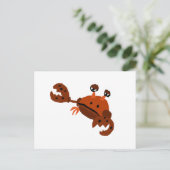 Carte Postale Amusant Crab Beach Art (Debout devant)