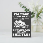 Carte Postale Amusant Crawler Pun Chameleon Reptile Lizard (Debout devant)