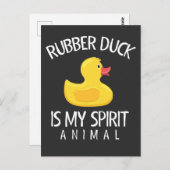 Carte Postale Amusant Favori animal en caoutchouc Duck Ventilate (Devant / Derrière)