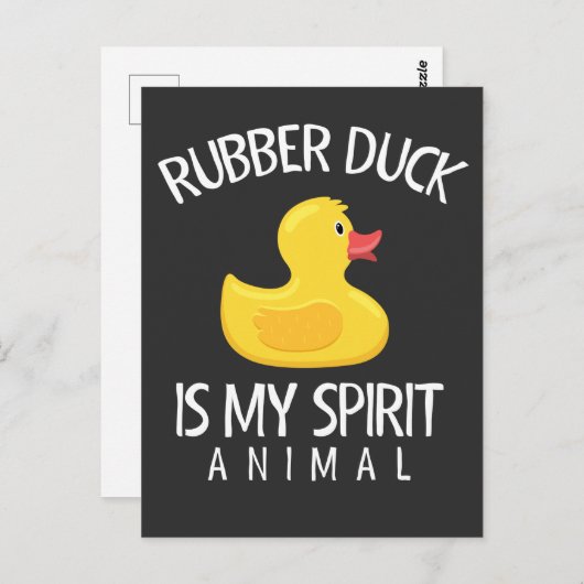 Carte Postale Amusant Favori animal en caoutchouc Duck Ventilate (Devant / Derrière)