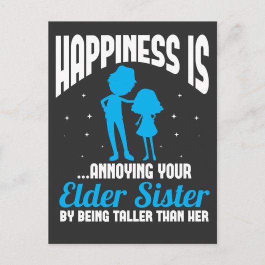 Carte Postale Amusant frère petit frère Lil soeur (Devant)