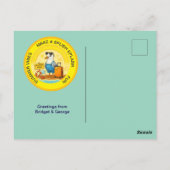 Carte Postale amusant goéland spashtastique destination ensoleil (Dos)