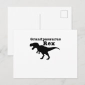 Carte Postale Amusant grand-père grand-pasaurus Rex Dinosaur (Devant / Derrière)