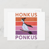 Carte Postale Amusant Honkus Ponkus Halloween Sorcières d'oie Ho (Devant / Derrière)