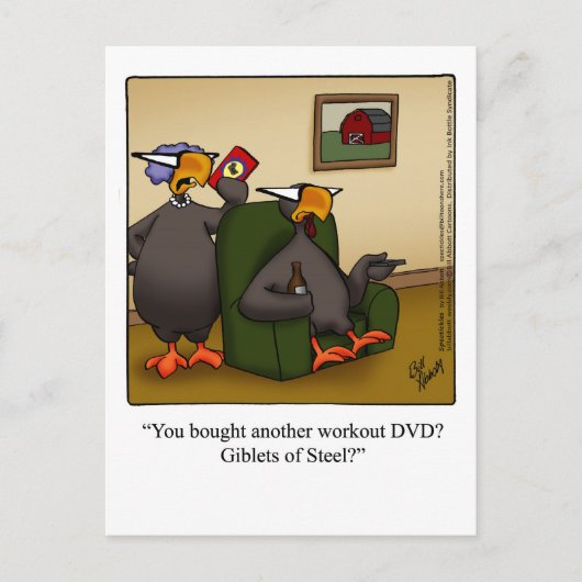 Carte Postale Amusant Humour de Thanksgiving (Devant)