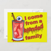 Carte Postale Amusant jeu de famille mixte (Devant / Derrière)