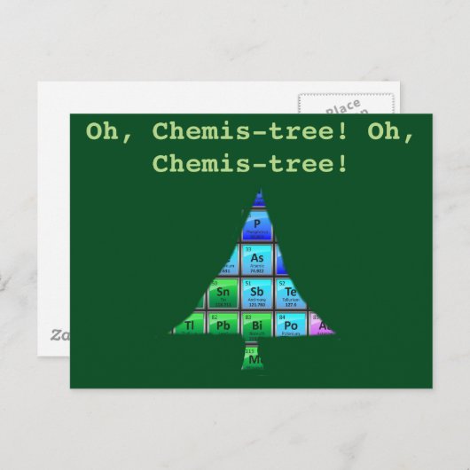Carte Postale Amusant jeu de Geeks : Chemis-tree ! (Devant / Derrière)