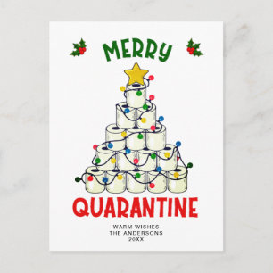 Carte Postale Amusant Joyeux Quarantine Noël Gite