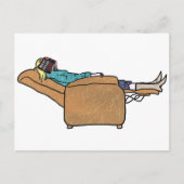 Carte Postale Amusant livre Lover Chilling Collage Art (Devant)