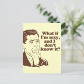 Carte Postale Amusant Mens Humour de style rétro (Debout devant)