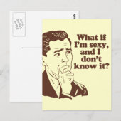 Carte Postale Amusant Mens Humour de style rétro (Devant / Derrière)