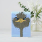 Carte Postale Amusant Ostrich George Et Mignonne Ladybug (Debout devant)
