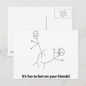 Carte Postale Amusant panier sur les amis (Devant / Derrière)
