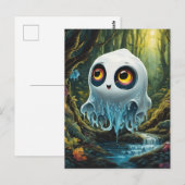 Carte Postale Amusant petit fantôme (Devant / Derrière)