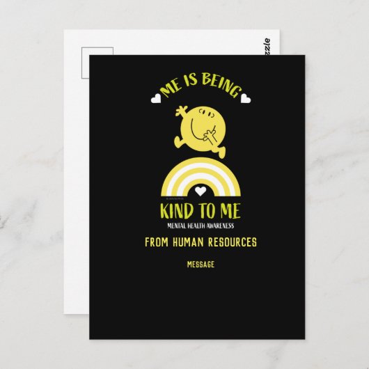 Carte Postale Amusant Sensibilisation à la santé mentale Hr Supp (Devant / Derrière)
