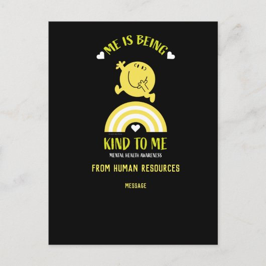 Carte Postale Amusant Sensibilisation à la santé mentale Hr Supp (Devant)
