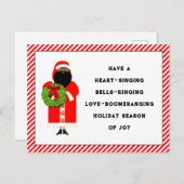 Carte Postale Amusant souhait de Noël (Devant / Derrière)