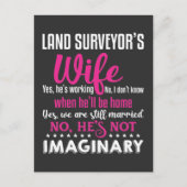 Carte Postale Amusant Surveyor Femme Mari Couple Mariage (Devant)