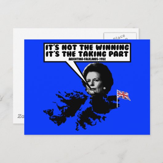 Carte Postale Amusant Thatcher Falklands (Devant / Derrière)