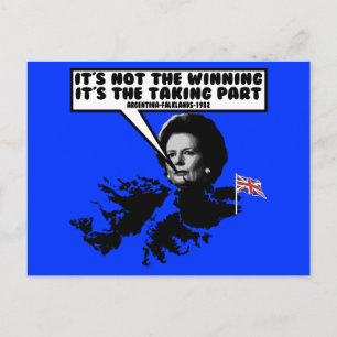 Carte Postale Amusant Thatcher Falklands