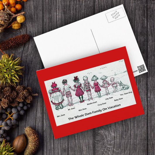 Carte Postale Amusant Vacances Plage Familiale Victorienne