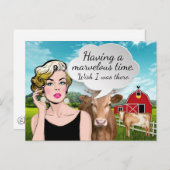 Carte postale amusante (Devant / Derrière)