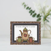 Carte postale amusante Coffee Lover (Debout devant)