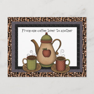 Carte postale amusante Coffee Lover