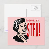 Carte Postale Amusante conception de la fête des mères (Devant / Derrière)