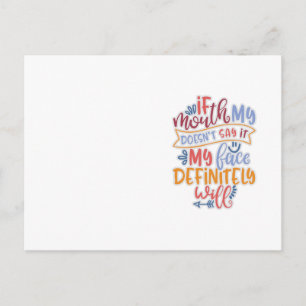 Carte Postale Amusante conception parentale si ma bouche ne dit