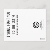 Carte Postale Amusante contravention pour stationnement gênant (Dos)