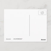 Carte postale amusante, design bleu psychédélique (Dos)
