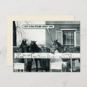 Carte postale amusante - Dîner Cheval (Devant / Derrière)