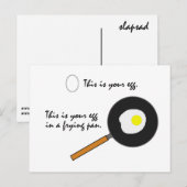 Carte postale amusante Frying Pan (Devant / Derrière)