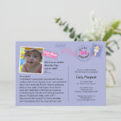 Carte postale amusante Invitation de fête d'annive (Debout devant)