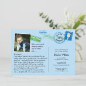 Carte postale amusante Invitation de fête d'annive (Debout devant)