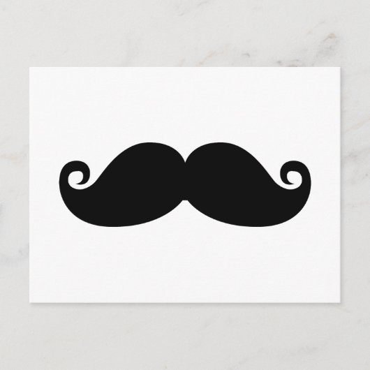 Carte Postale Amusante Moustache noire Vintage (Devant)