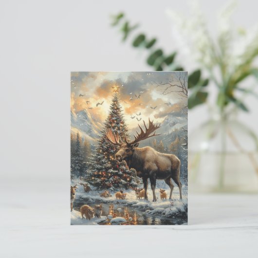 Carte Postale Amusante orignal de Noël (Debout devant)