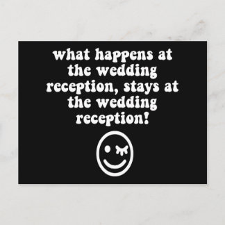 Carte Postale Amusante réception de mariage