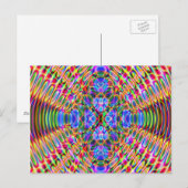 Carte postale amusante, Trippy psychédélique rouge (Devant / Derrière)